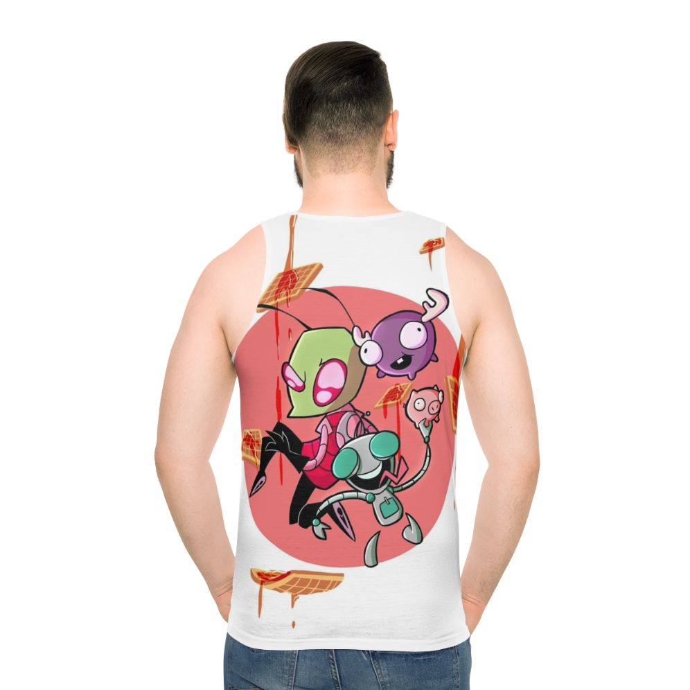 Unisex Invader Zim Waffles Cartoon Graphic Tank Top