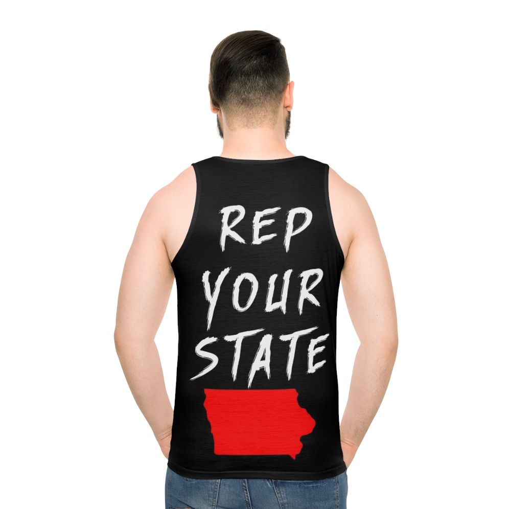 Iowa unisex tank top with state pride design