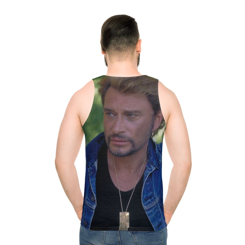 Johnny Hallyday French music icon unisex tank top