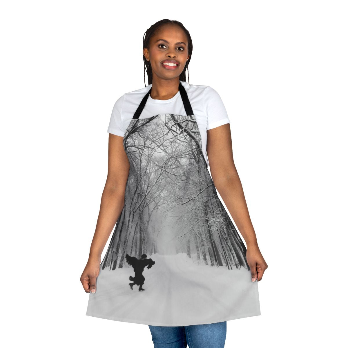 Black crow design apron inspired by Joni Mitchell's music