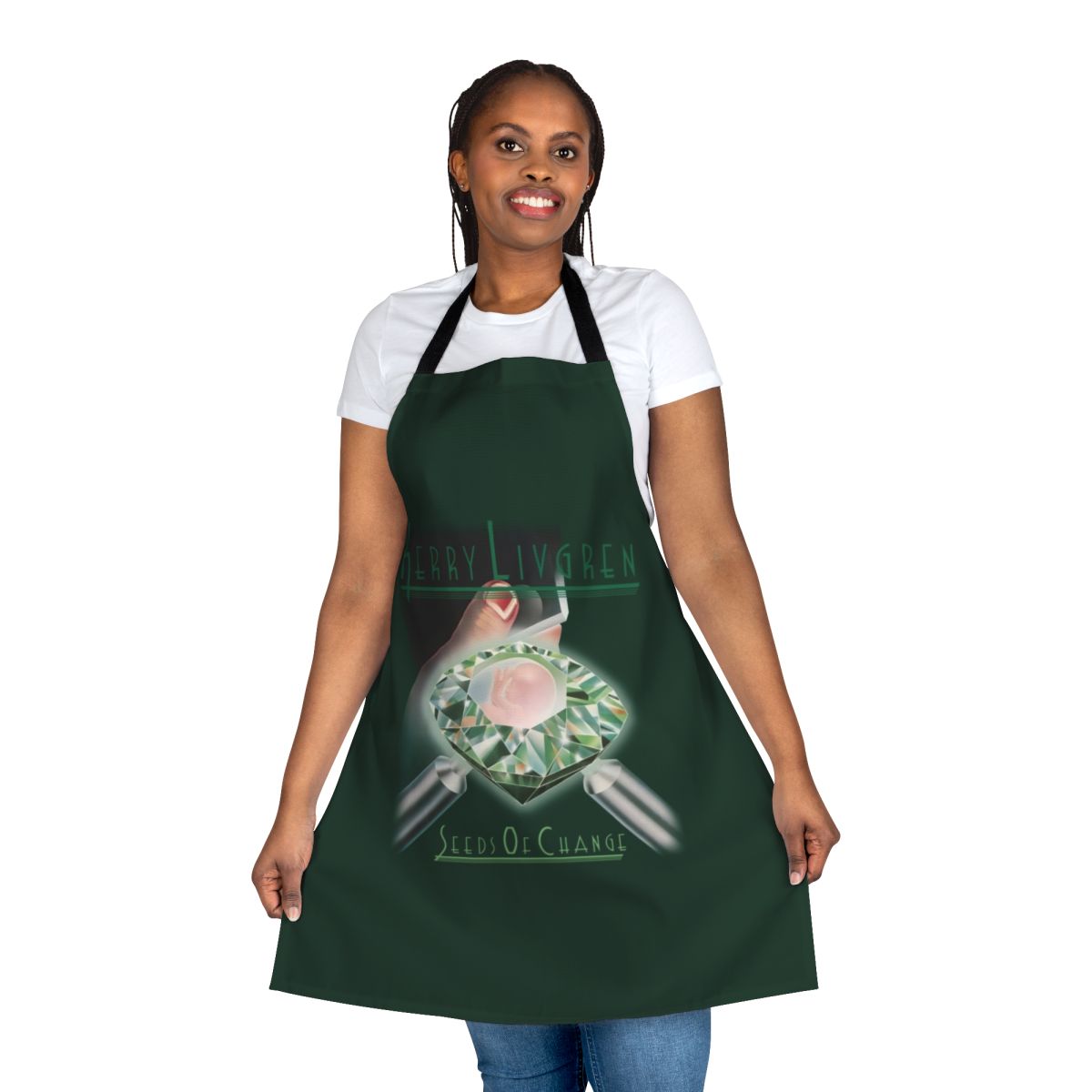 Christian music t-shirt apron inspired by Kerry Livgren and the band Kansas