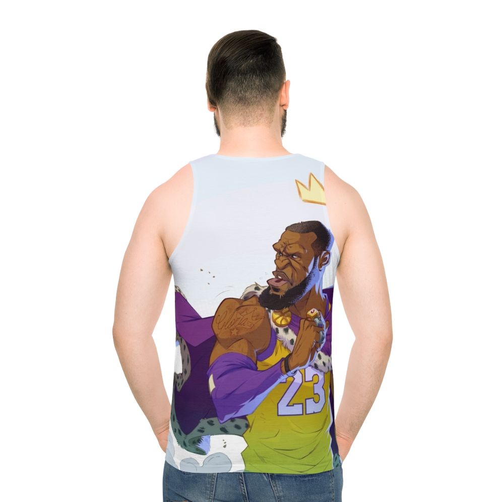 Unisex basketball tank top featuring the King, Lebron James
