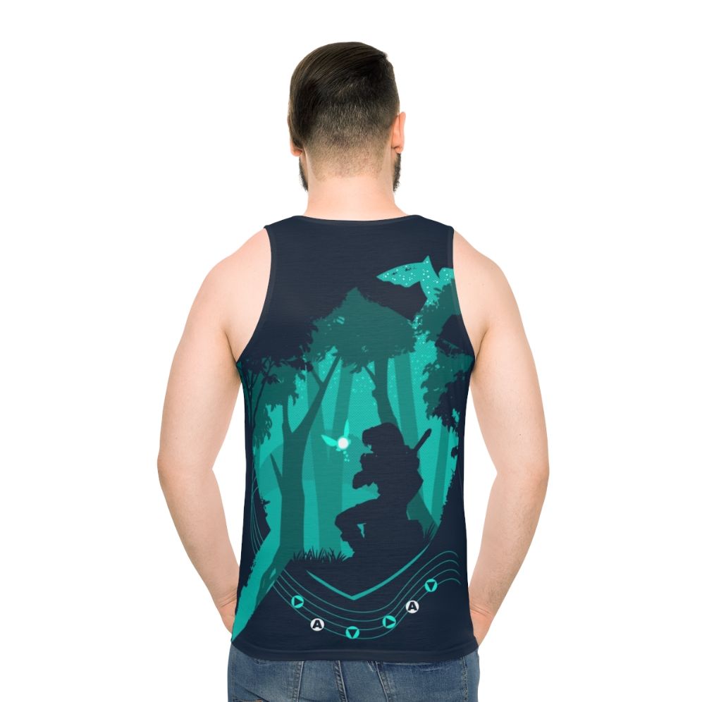 Legend Song Unisex Gaming Tank Top featuring Zelda Triforce design
