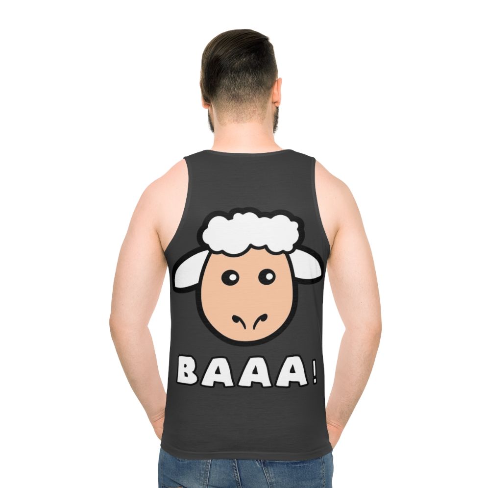 Unisex tank top featuring a colorful and abstract design of legendary sheep animals
