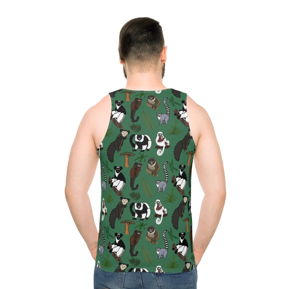 Lemur pattern unisex tank top