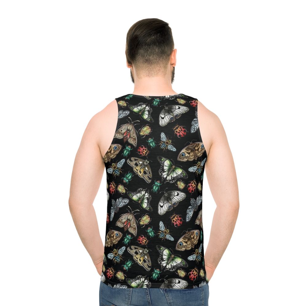 Lino print Australian native bugs and insects unisex tank top