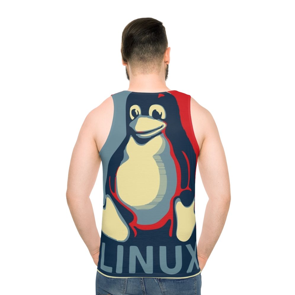 Linux Tux Penguin Obama Unisex Tank Top