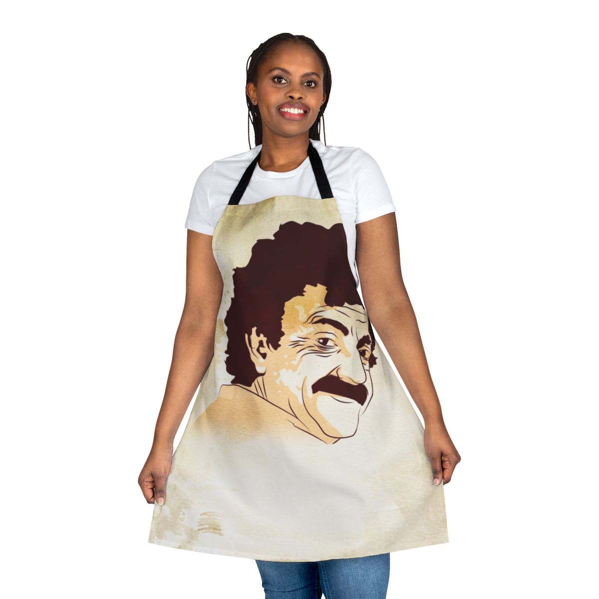 "Stylish and durable apron featuring the name and works of renowned author Kurt Vonnegut"