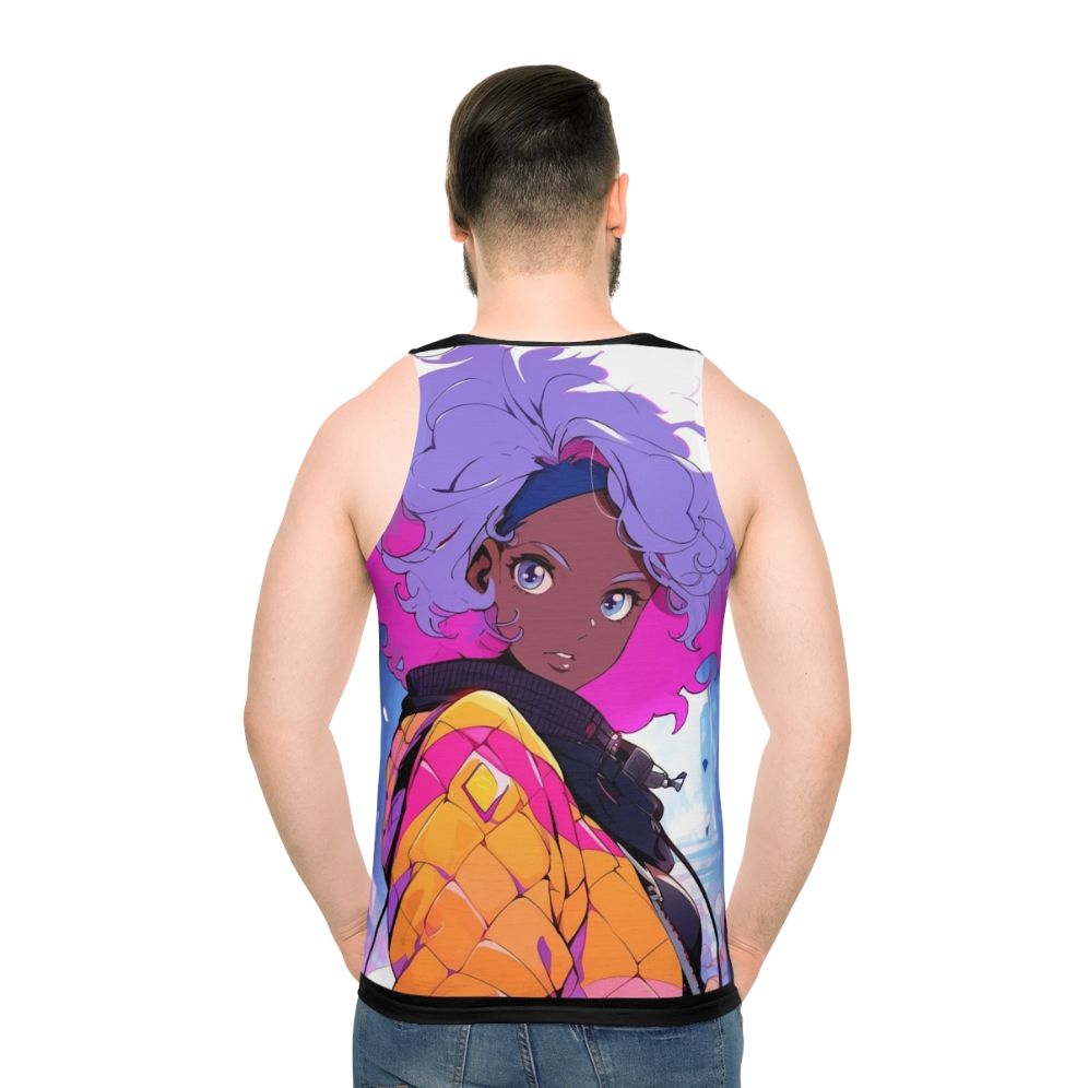 Lofi girl reflection unisex black tank top
