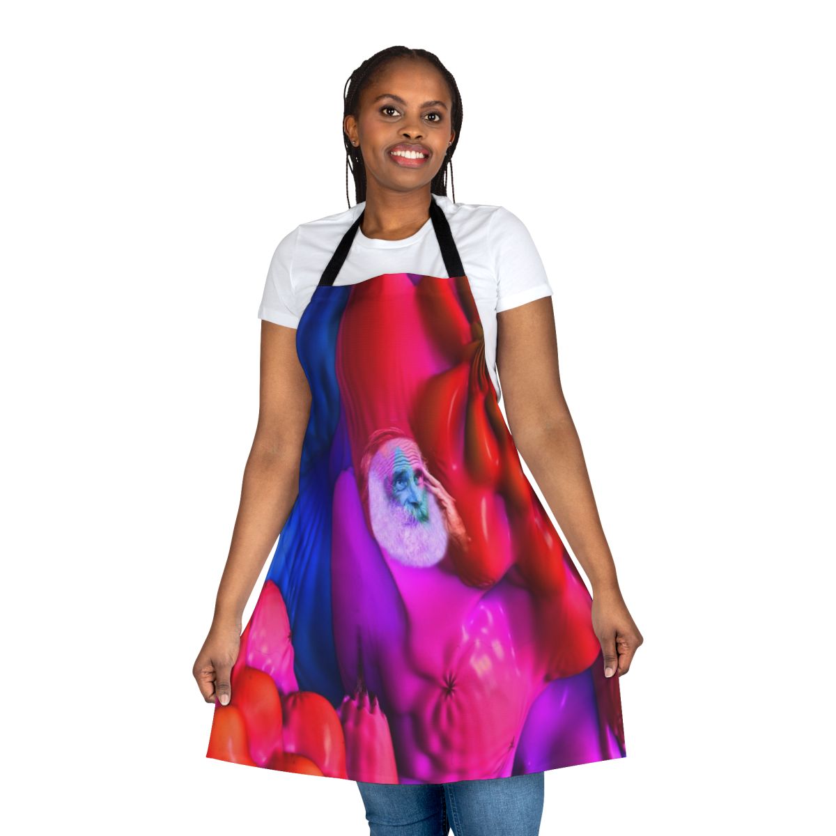 Colorful abstract pattern apron with a touch of fantasy and magic