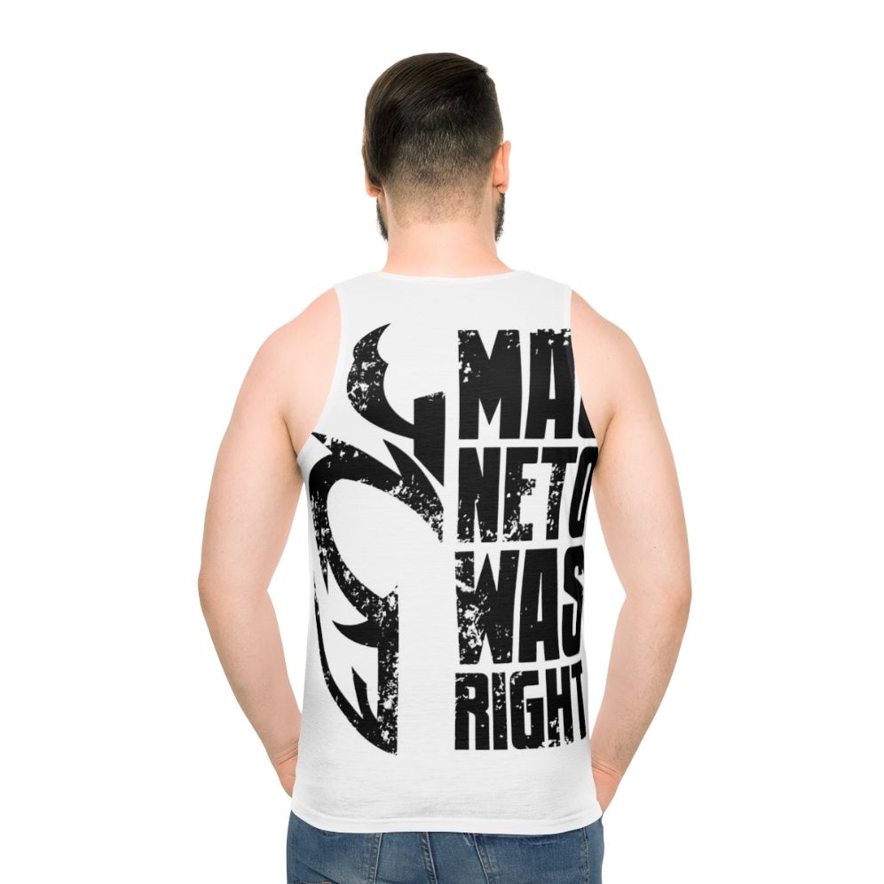 Magneto Was Right Unisex Black Tank Top