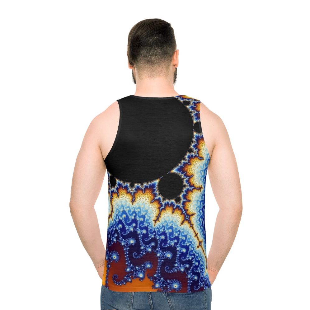 Mandelbrot set unisex tank top with vibrant geometric fractal design