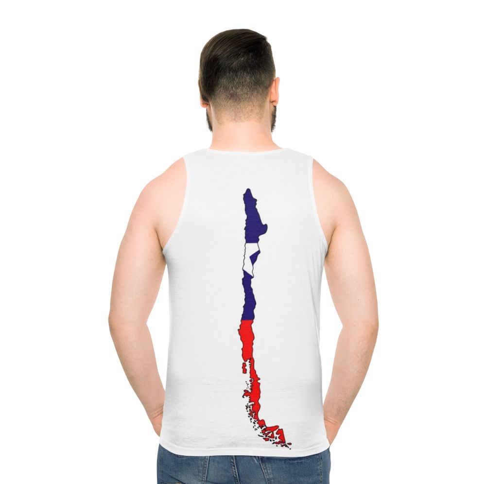 Map of Chile with Chilean Flag Unisex Tank Top