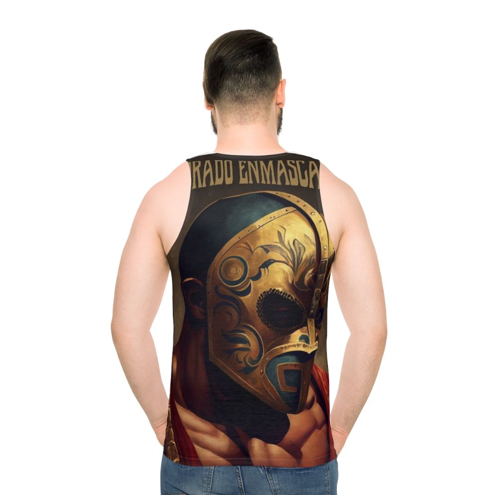 Unisex wrestling tank top with the Masked Dorado design