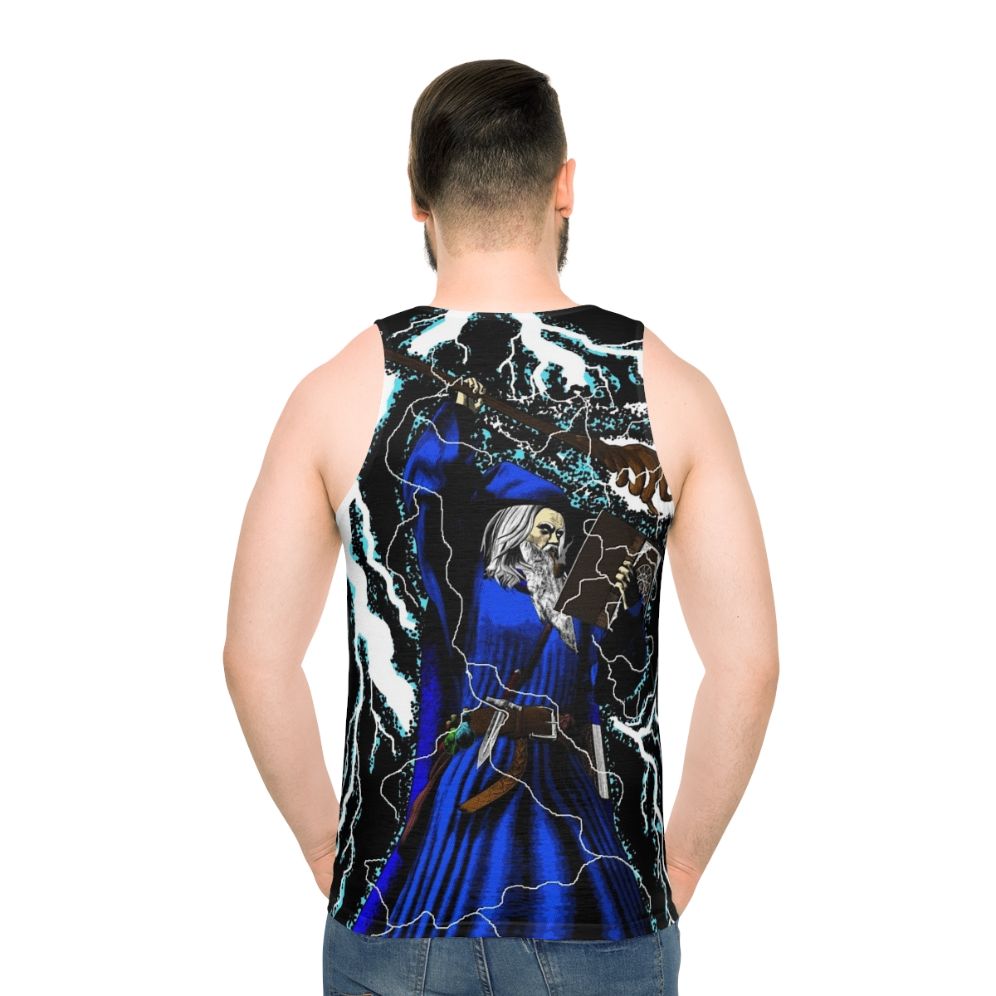 Merlin fantasy wizard unisex tank top