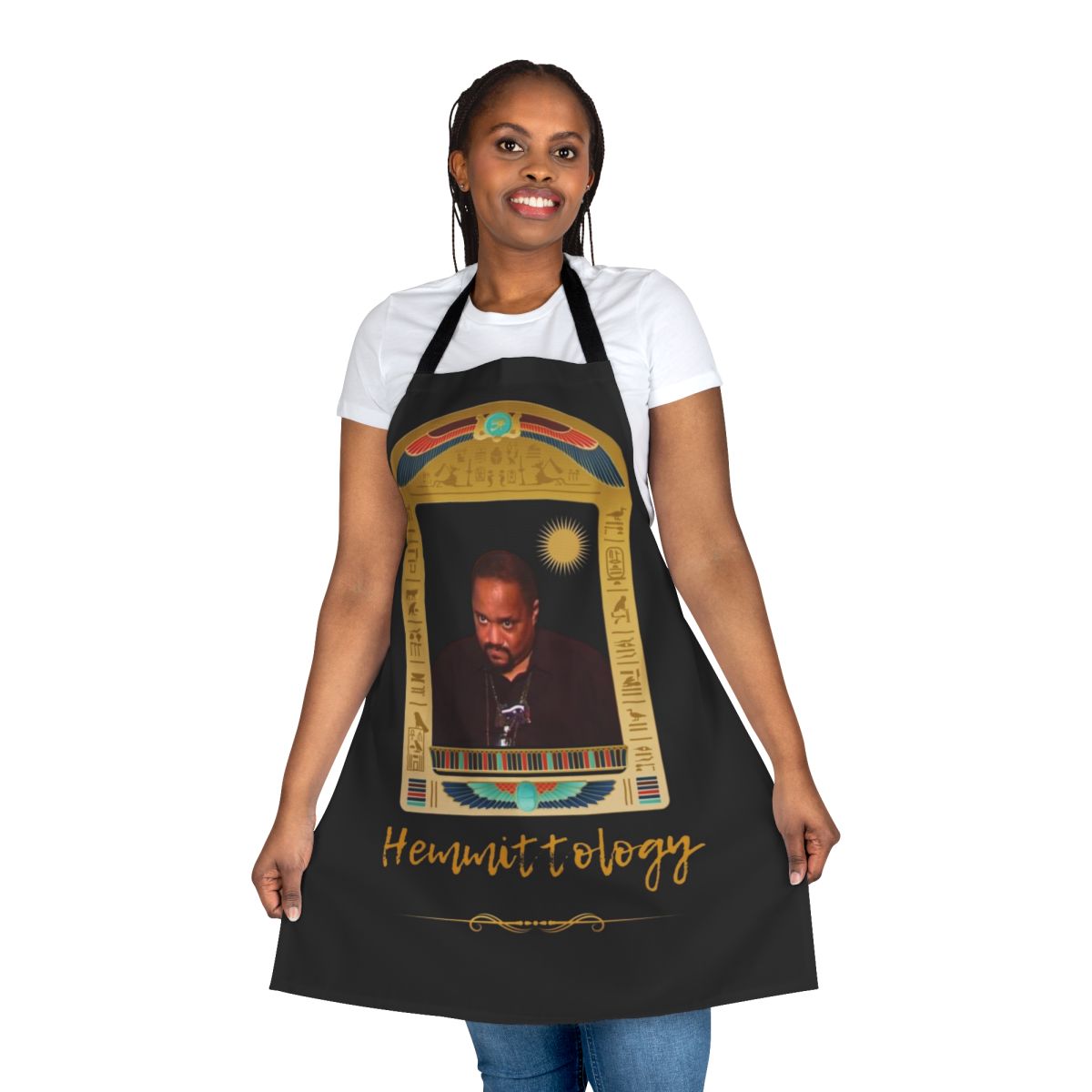 Metaphysical apron featuring African wisdom and esoteric symbolism