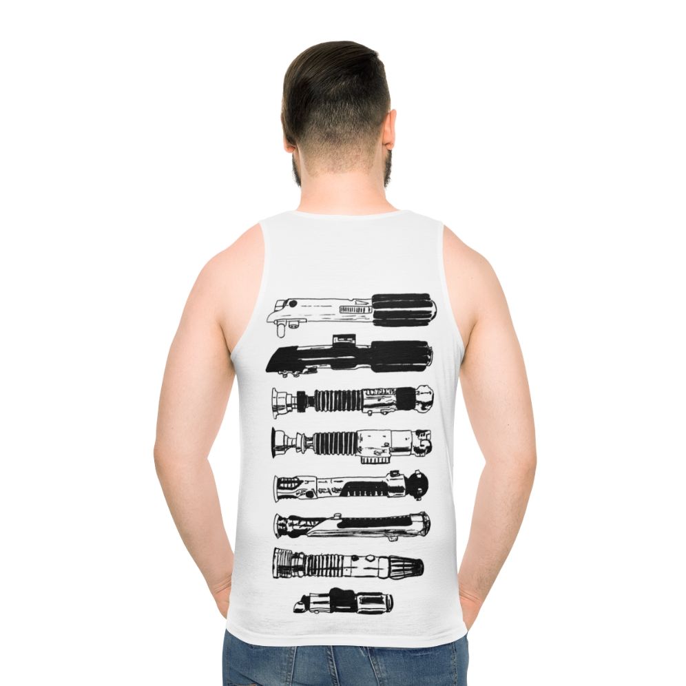Minimalist Star Wars Lightsaber Jedi Unisex Tank Top