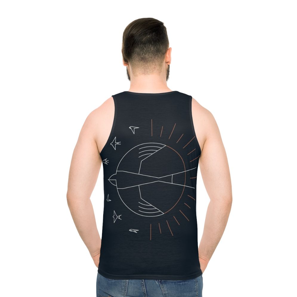Minimalist Swallow Bird Unisex Tank Top