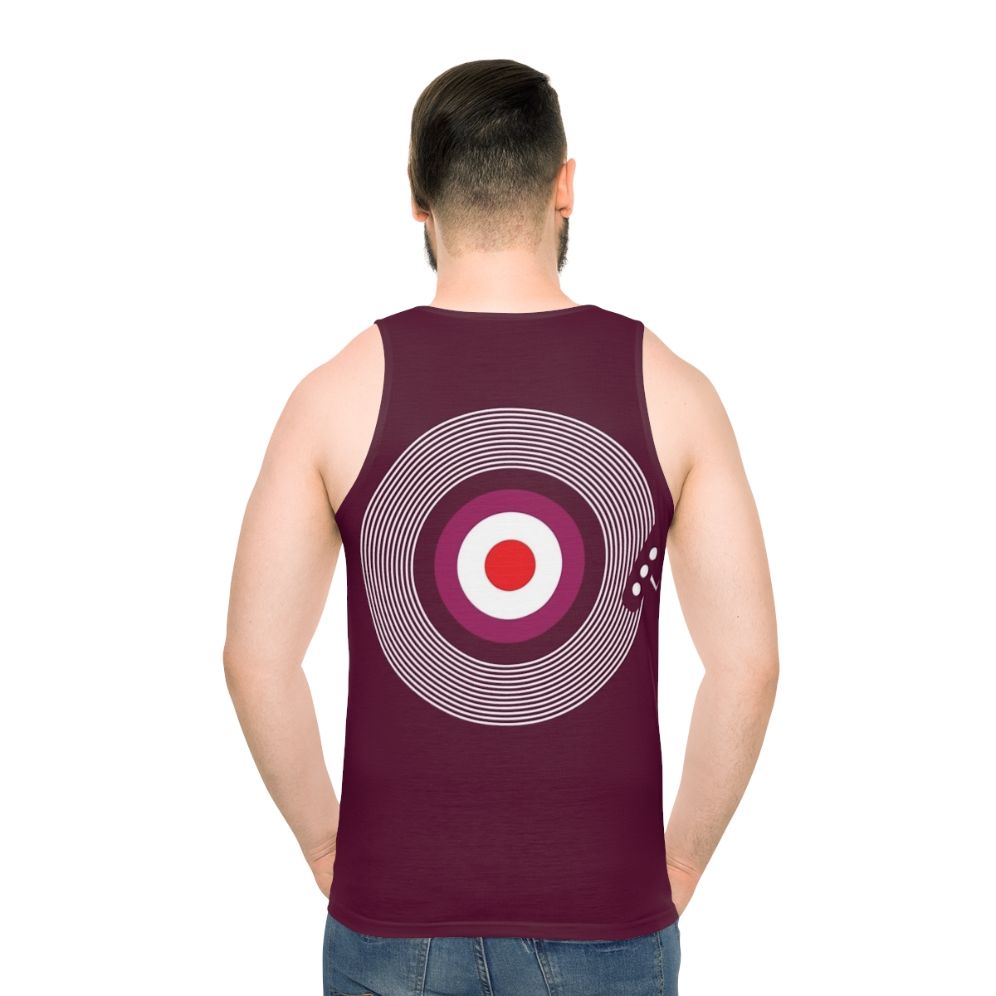 Mod music unisex tank top with minimalist design