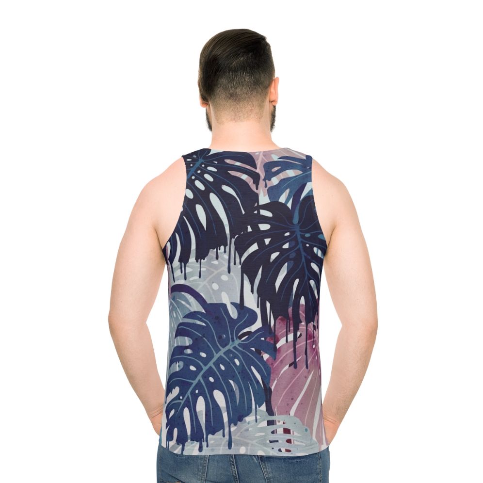 Monstera Melt Tropical Unisex Tank Top