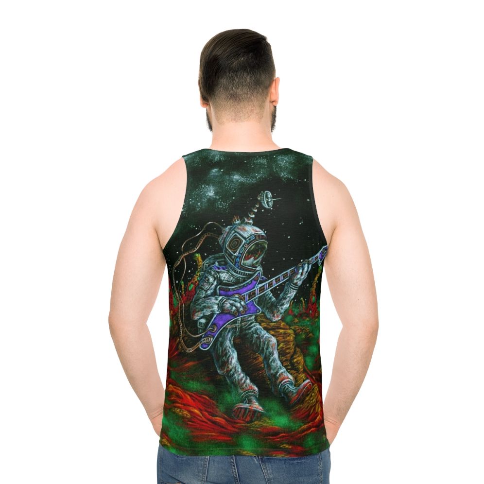 Unisex tank top with "Music Is His Oxygen" design