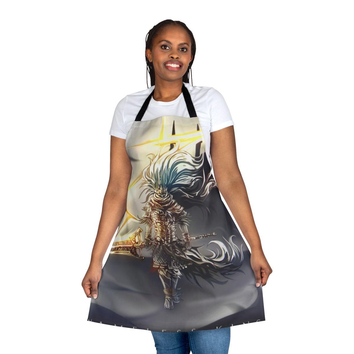Nameless King inspired dark fantasy apron for video game fans