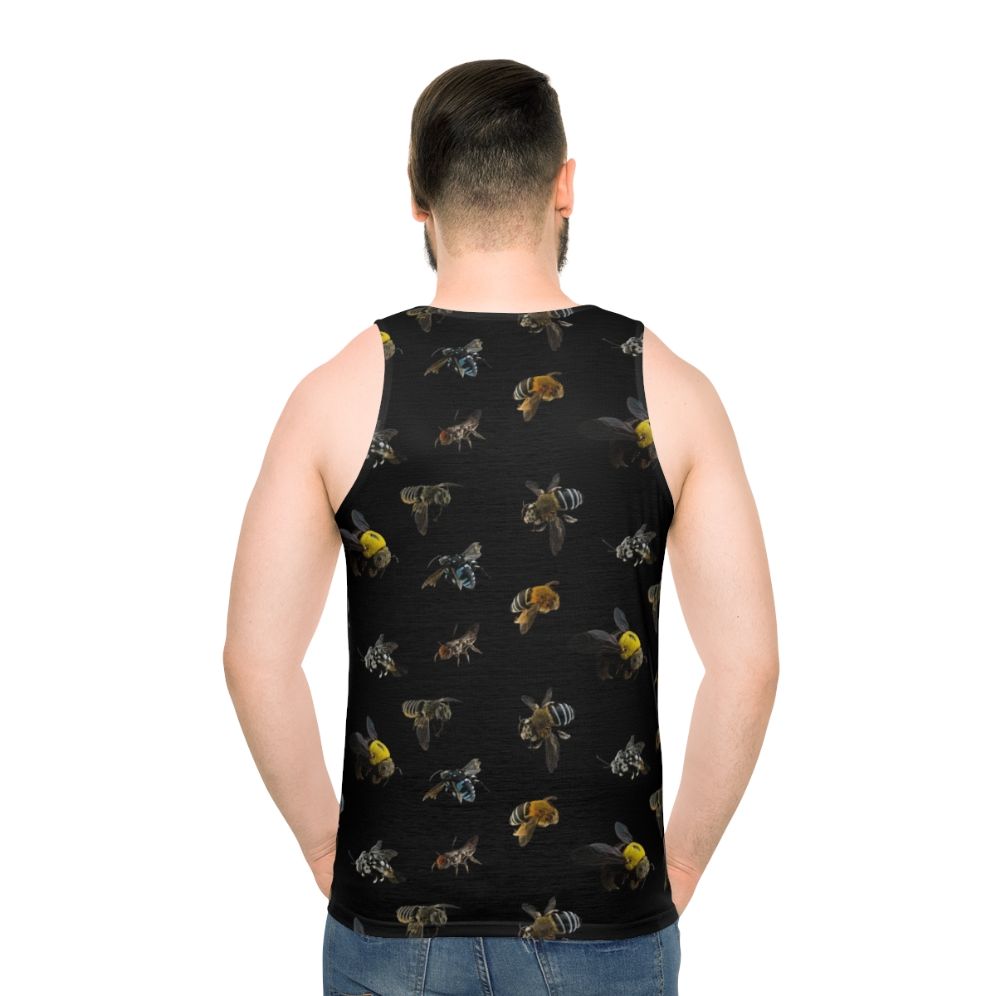 Native Australian bees pattern unisex tank top