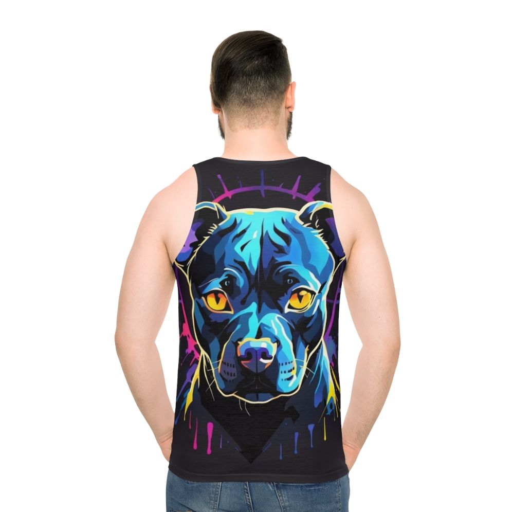 Neon Pitbull Dog Unisex Tank Top