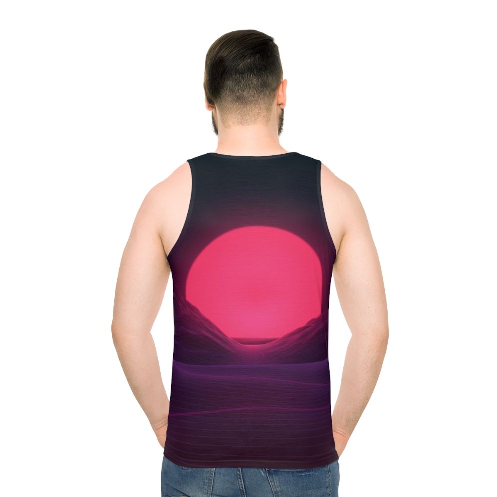 Neon sunset unisex synthwave tank top