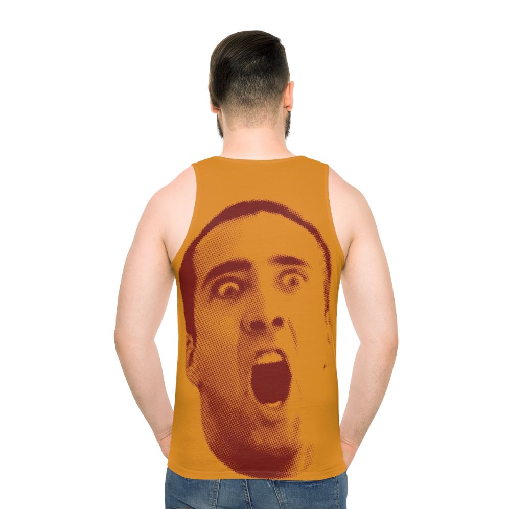 Nicolas Cage Unisex Tank Top featuring pop art design