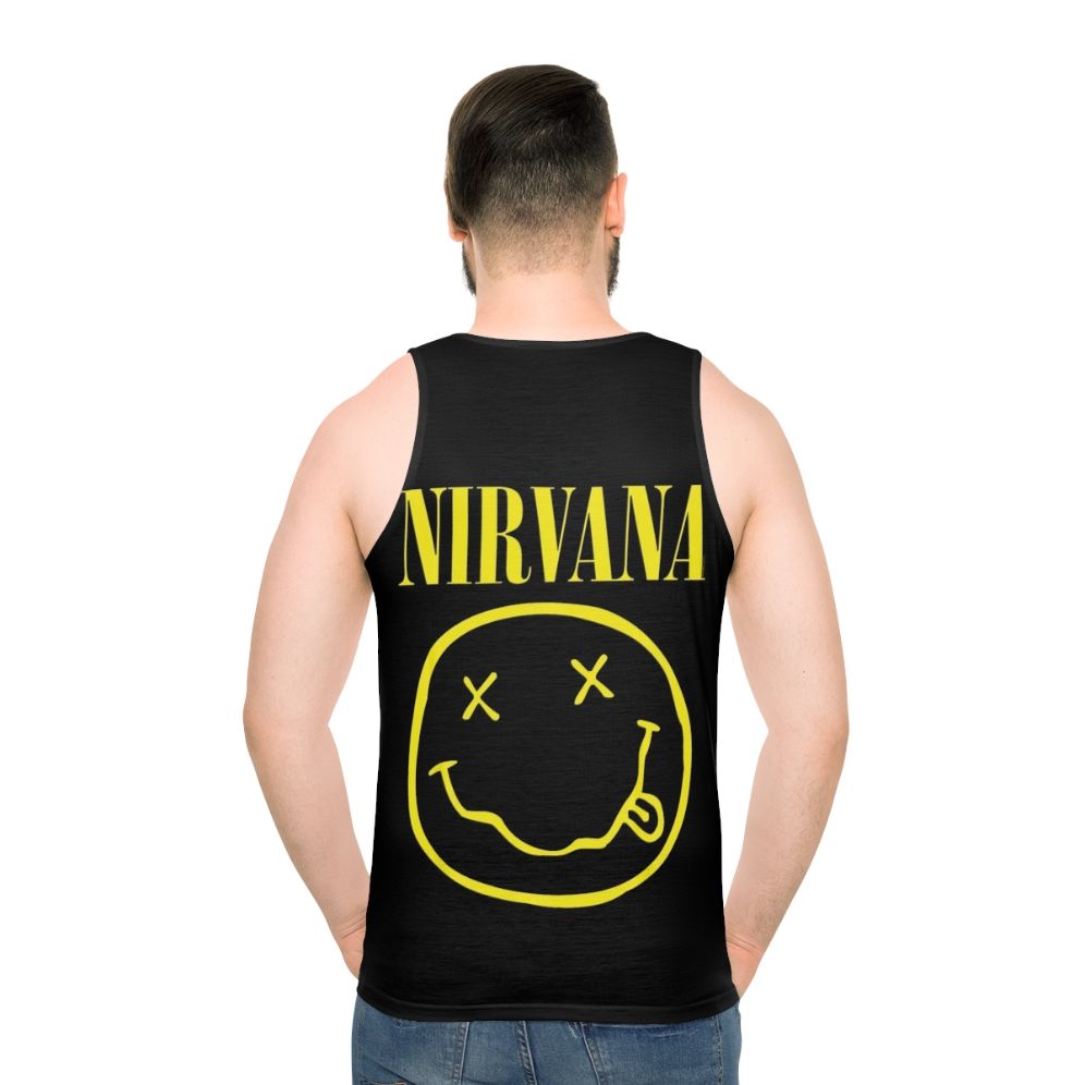 Nirvana yellow happy face unisex tank top