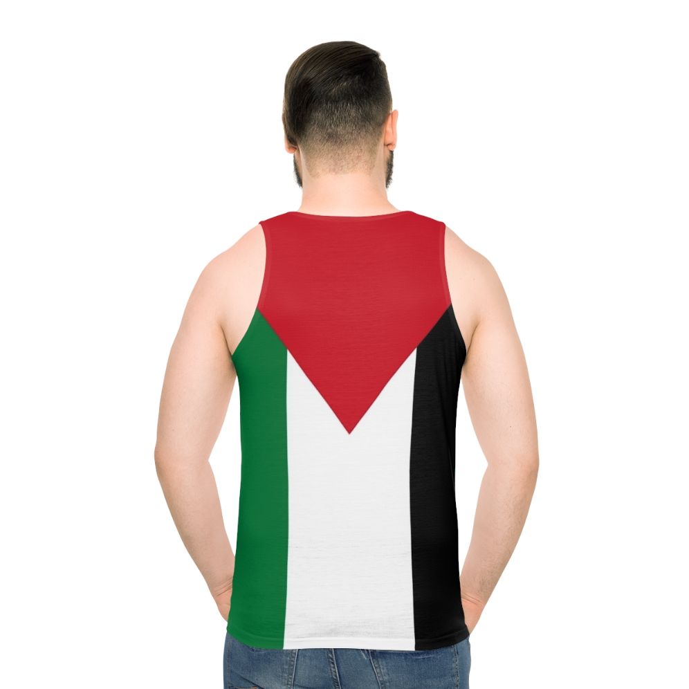 Unisex tank top featuring the flag of Palestine