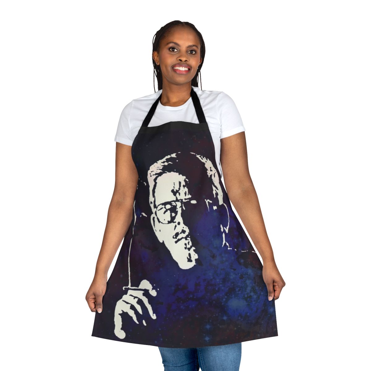 Paranormal radio enthusiast apron featuring a stylized design
