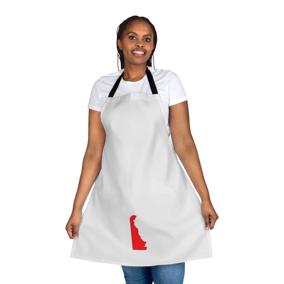 Patriotic apron featuring the state of Delaware for home cooking and baking