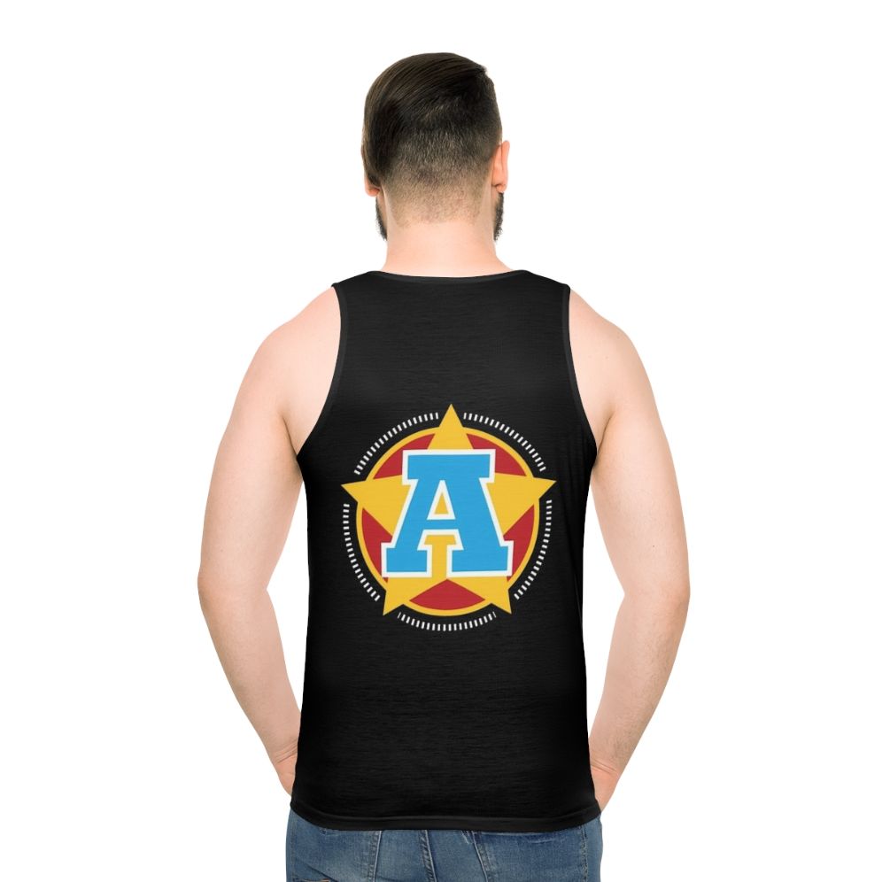 Patriotic superhero letter A tank top
