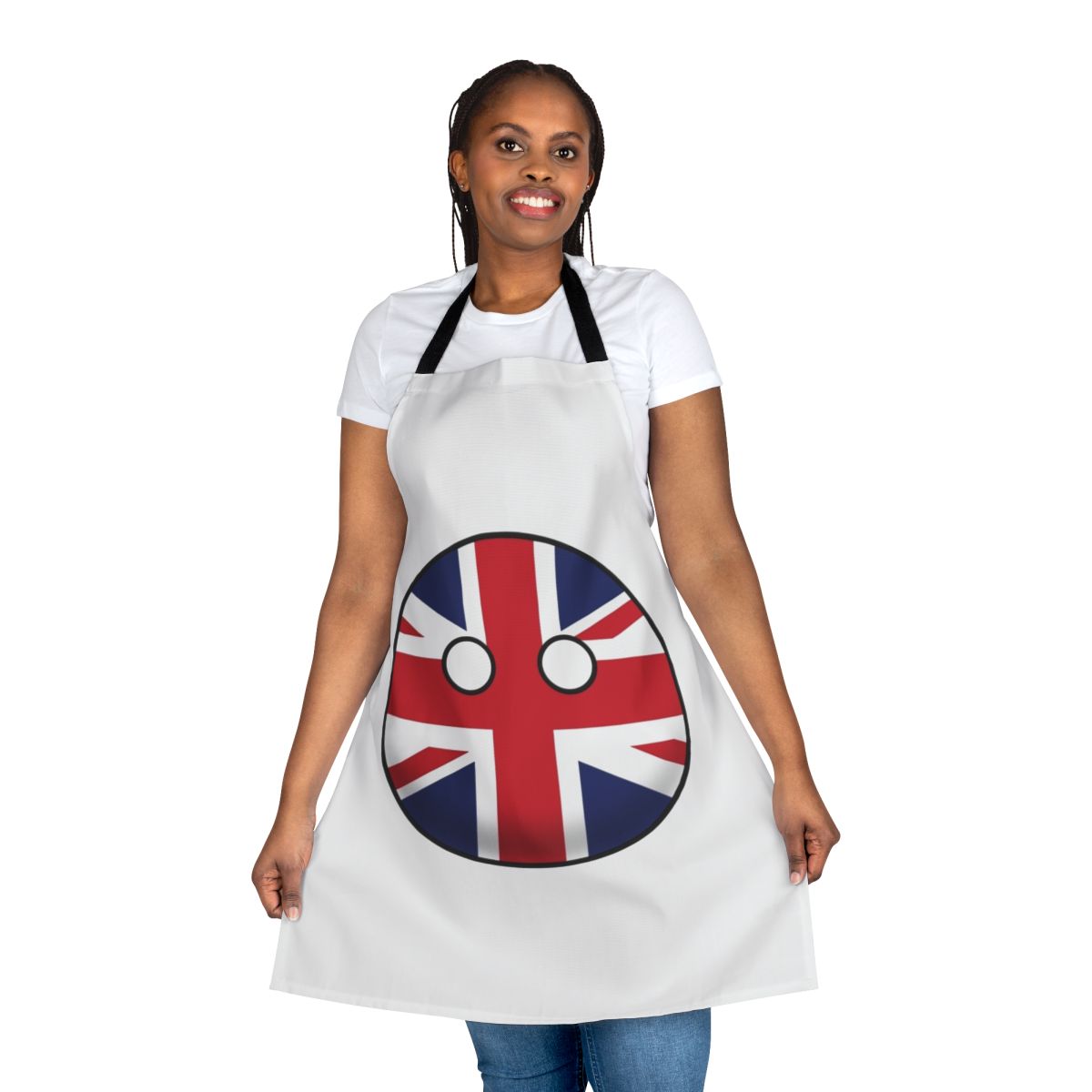 Vibrant United Kingdom flag apron for cooking, baking, and other kitchen tasks