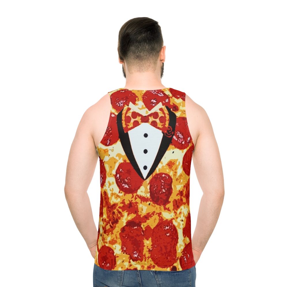 Pepperoni pizza tuxedo unisex tank top
