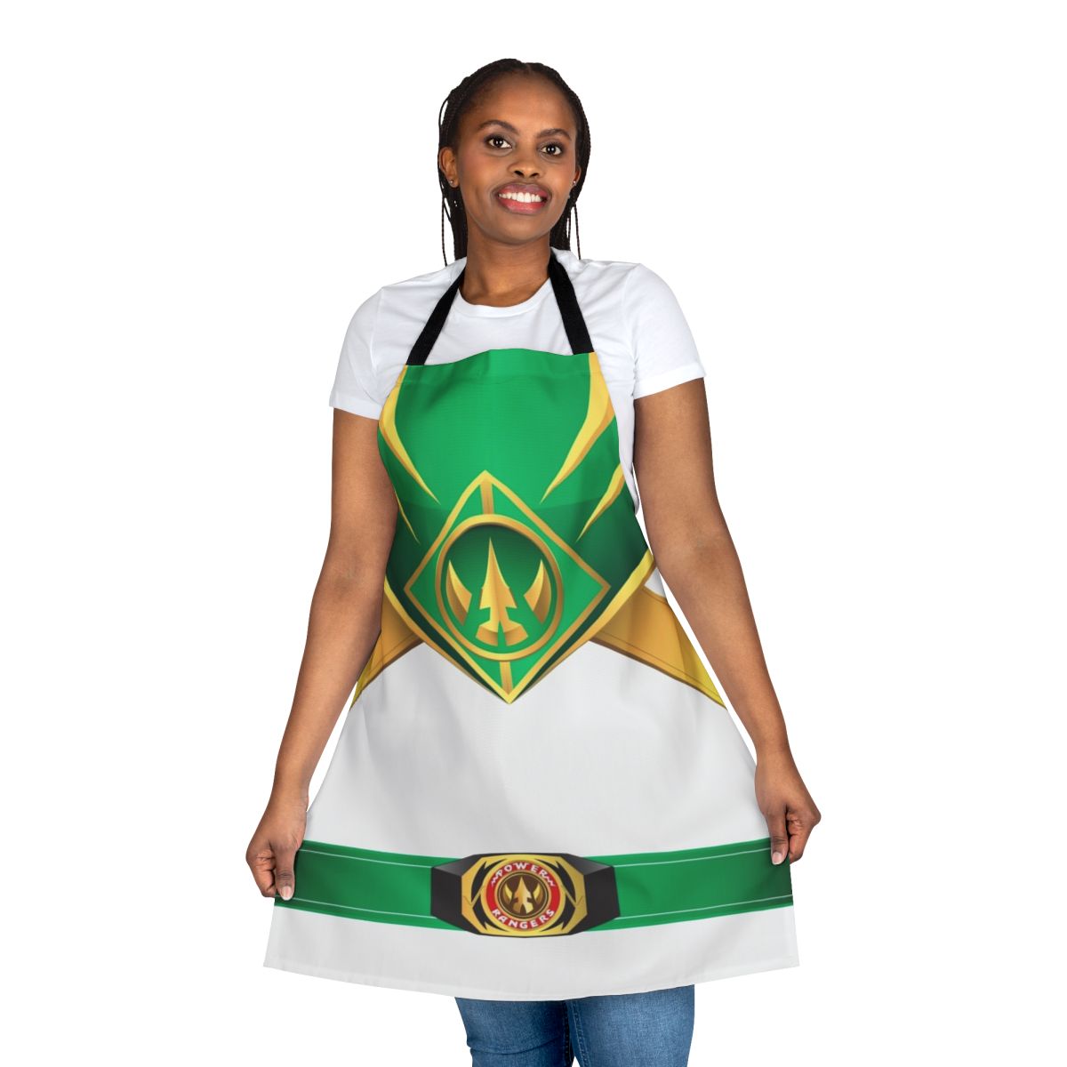 Lord Drakkon Apron featuring the White Ranger and Green Ranger design