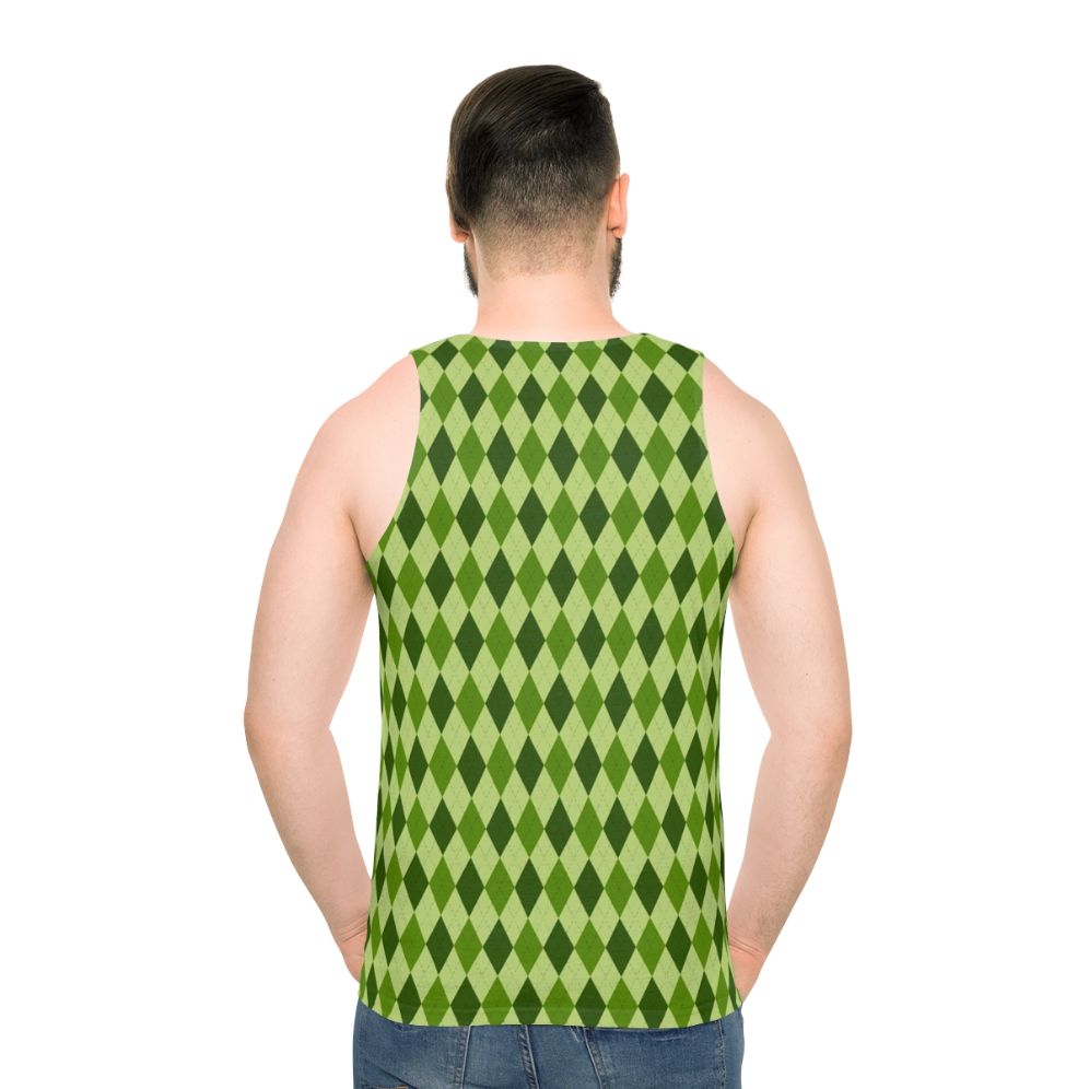 Preppy Irish Green Argyle Unisex Tank Top