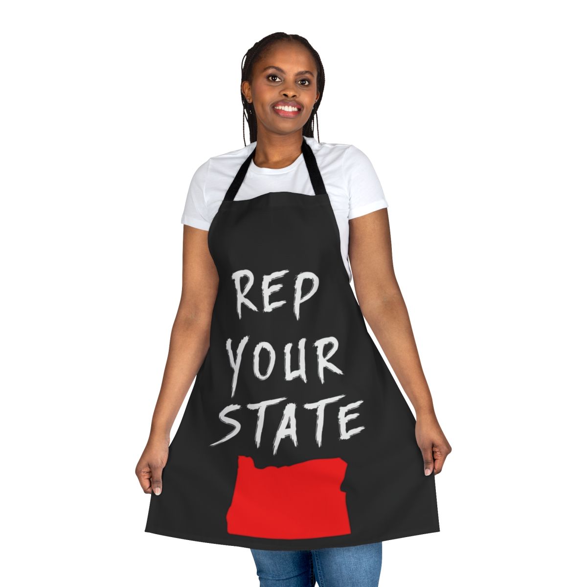 Oregon state pride apron with a stylish design