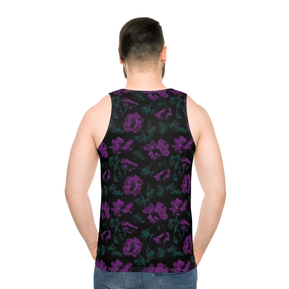 Purple Floral Unisex Tank Top