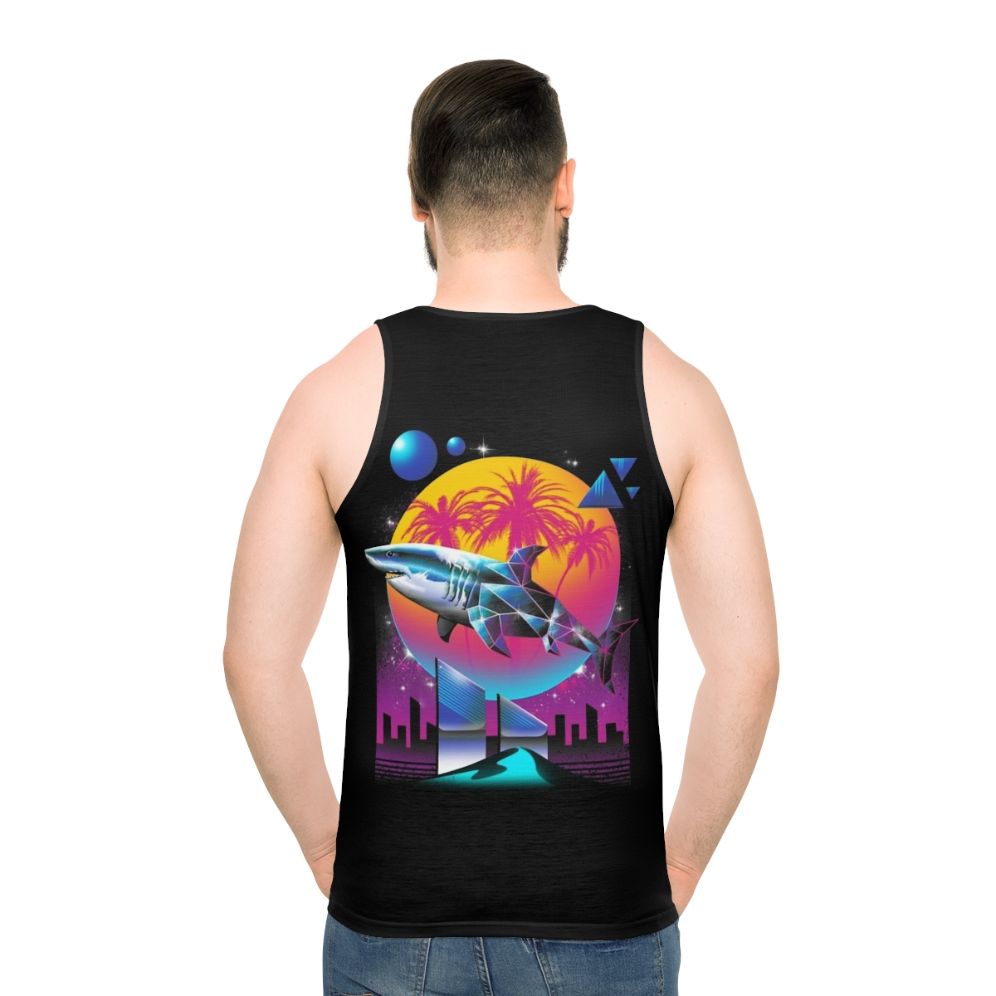 Rad shark unisex cyberpunk retro tank top
