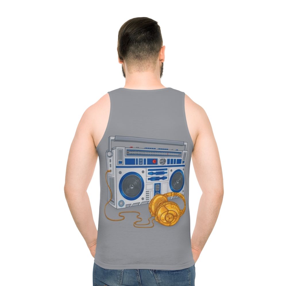 Recycled Future Unisex Tank Top with Futuristic Design