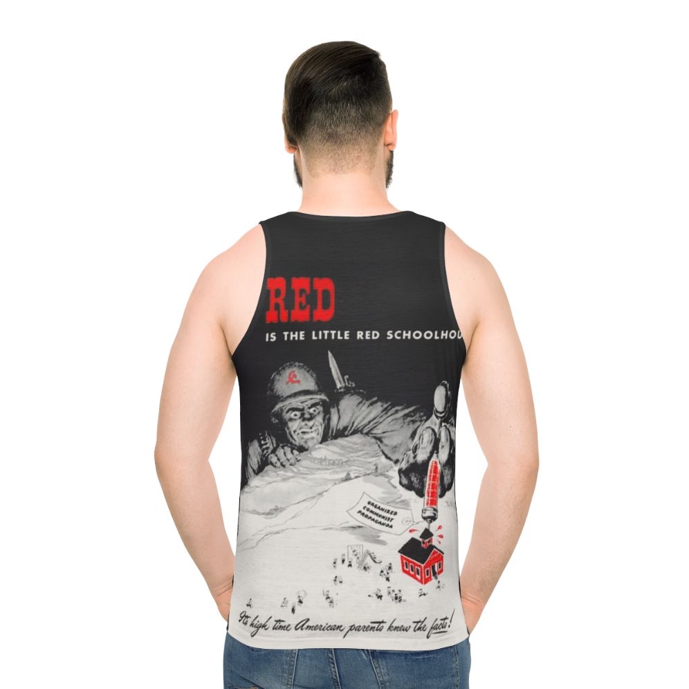 Unisex tank top with "Red School House" design