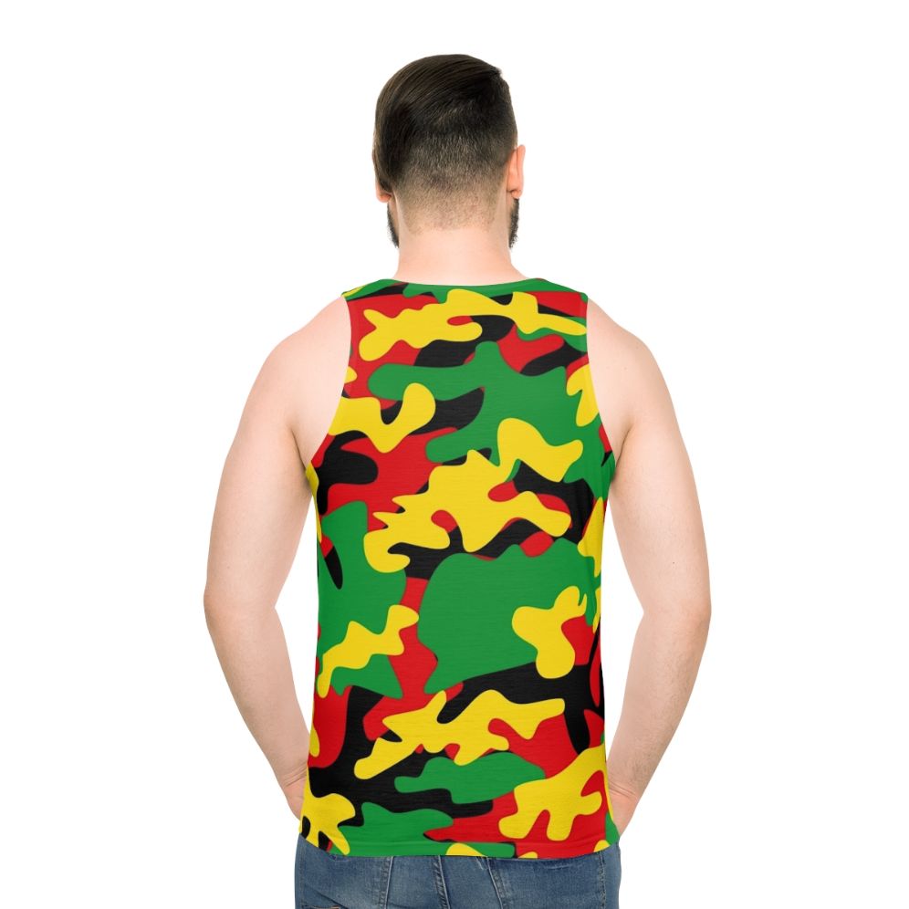 Reggae camo print unisex tank top