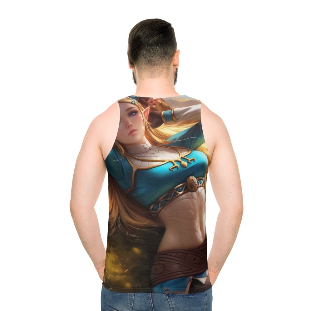 Relaxing fantasy elf unisex tank top