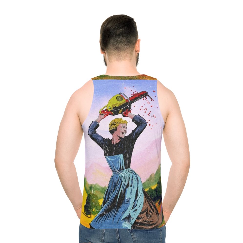 Retro 80s unisex tank top with pop culture references