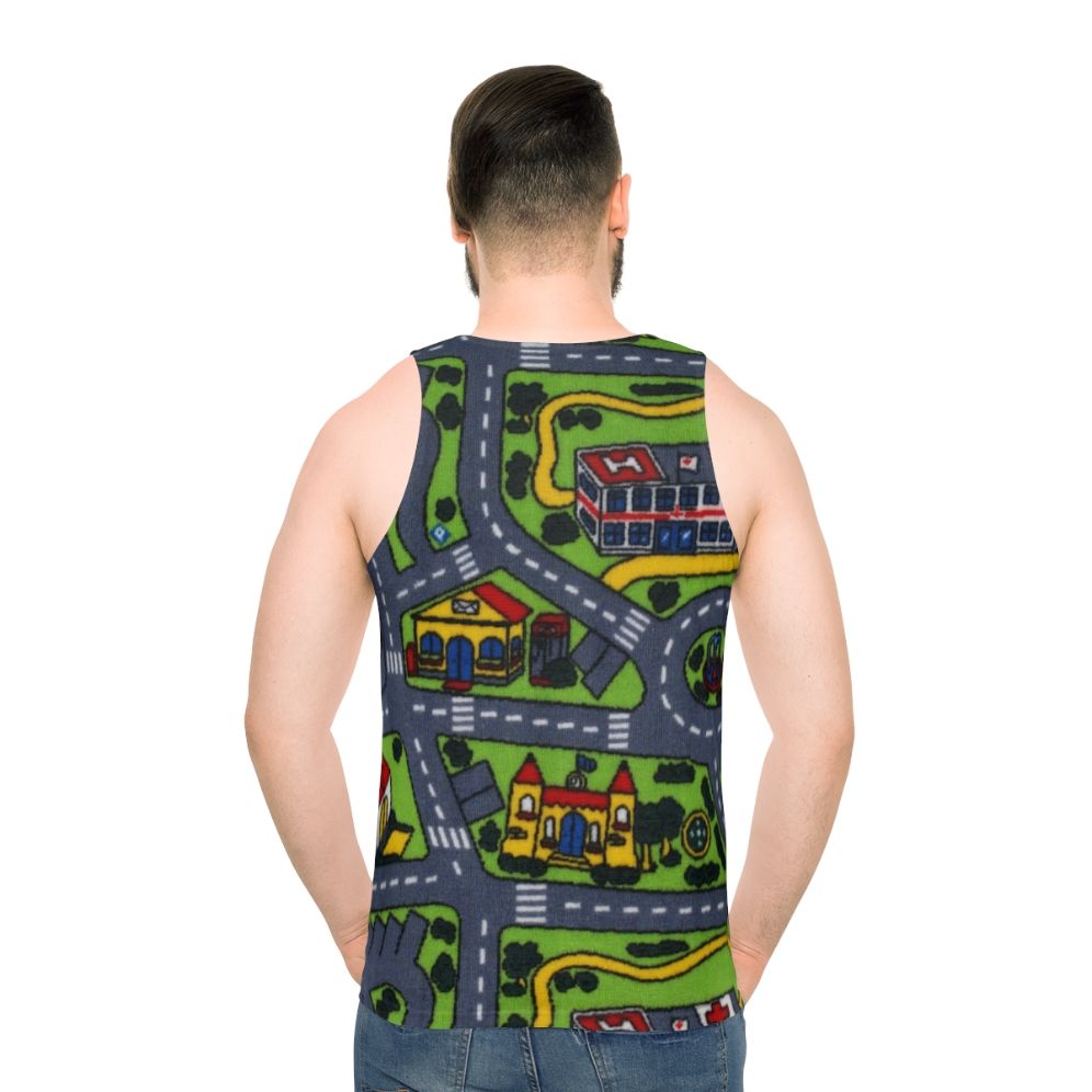 Retro 90s Road Carpet Unisex Tank Top