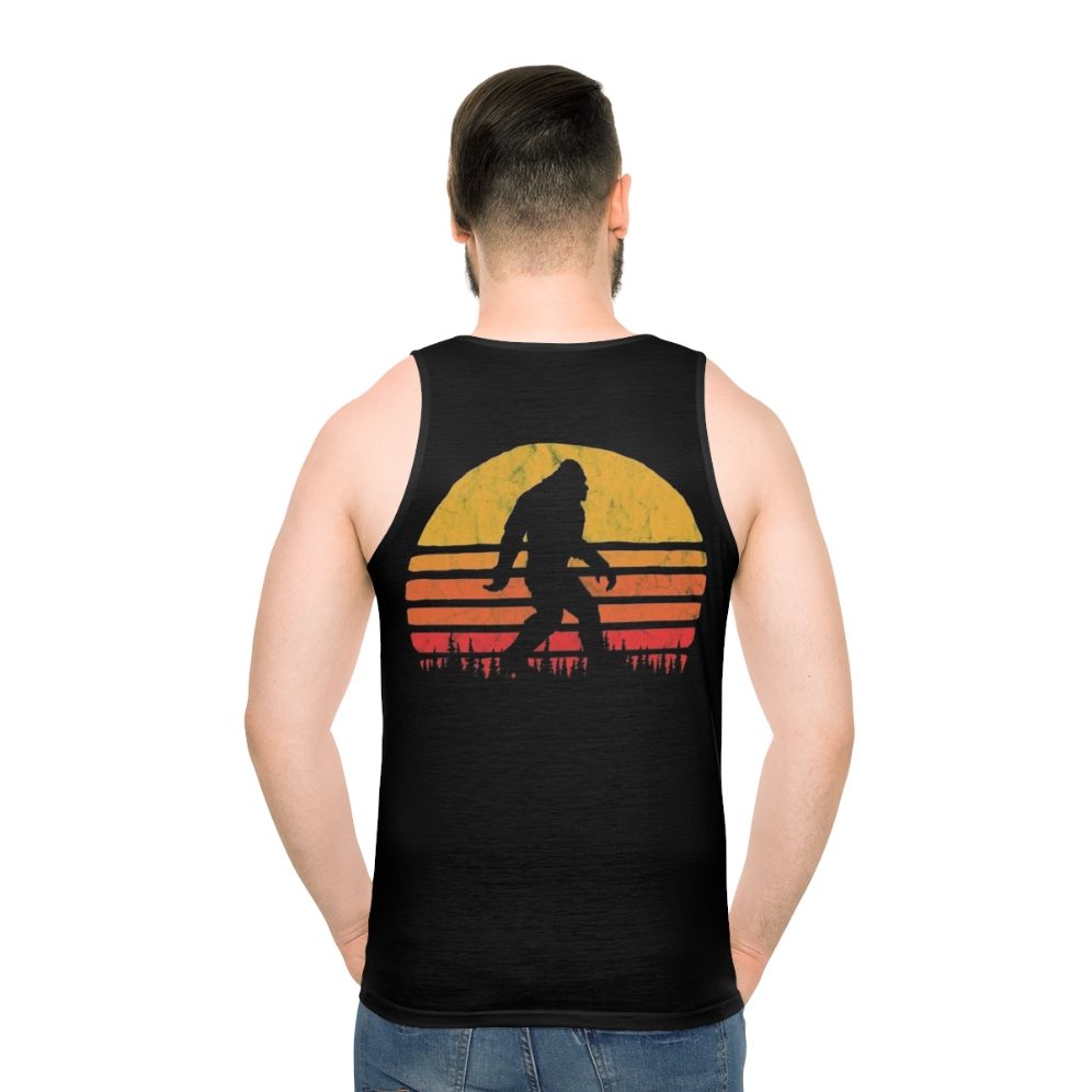Retro bigfoot silhouette unisex tank top