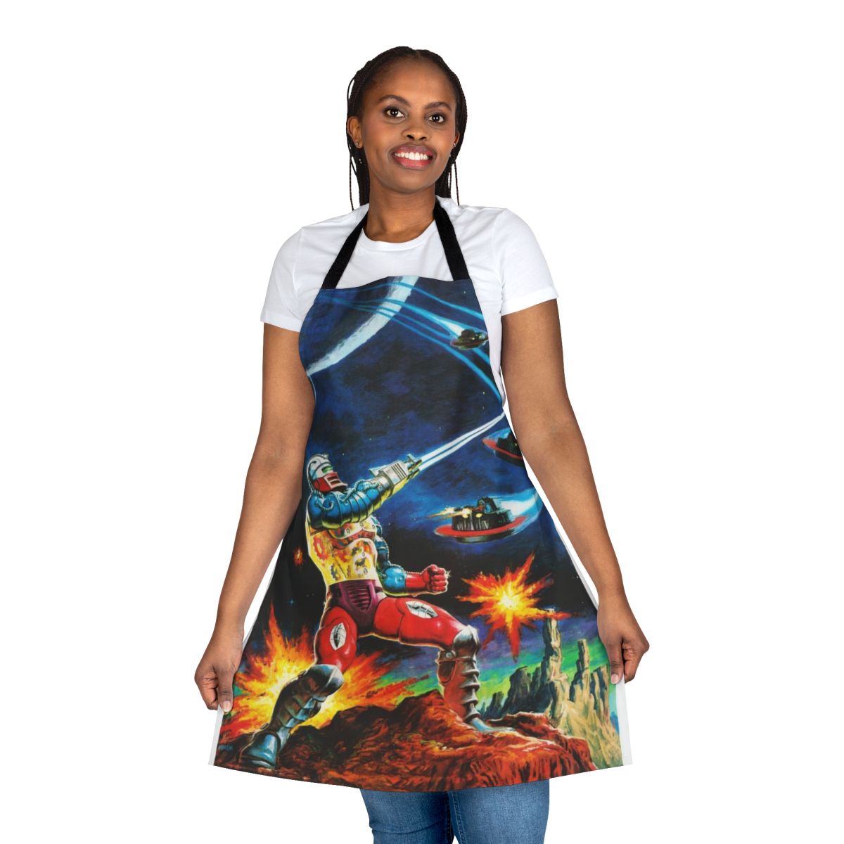 Masters of the Universe inspired apron featuring the iconic He-Man character